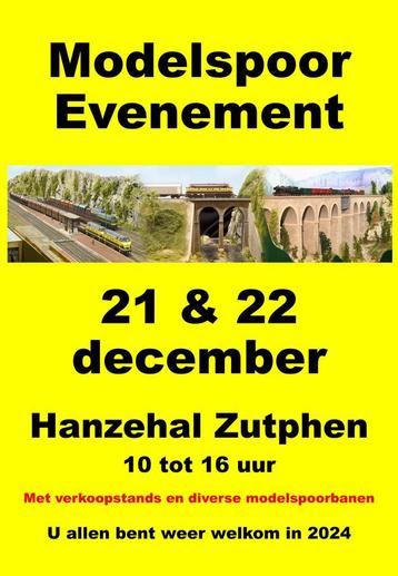 MODELSPOORBEURS ZUTPHEN 21 en 22 DEC 2024 beschikbaar voor biedingen