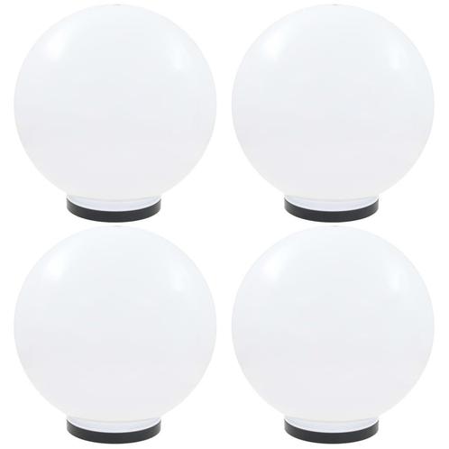 vidaXL LED-bollampen 4 st rond 40 cm PMMA, Tuin en Terras, Buitenverlichting, Nieuw, Verzenden