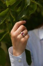 Ring 18K witgouden ring met 2,15ct natuurlijke robijn en, Sieraden, Tassen en Uiterlijk, Ringen, Nieuw