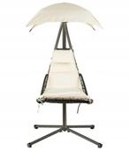 Hangende ligstoel tuin - met parasol - beige, Nieuw, Ophalen of Verzenden