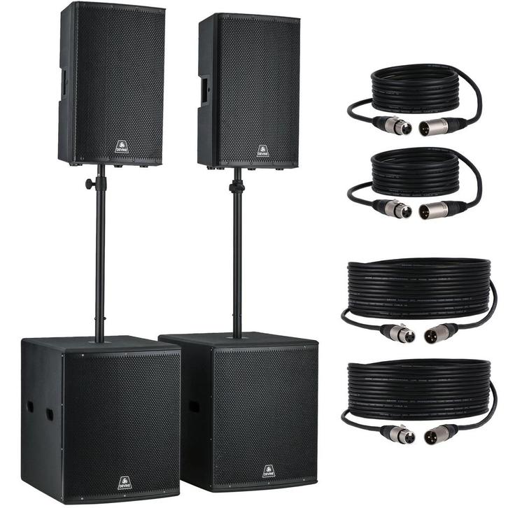 Devine Onyx 15A (2x) + 18SA (2x) set, Audio, Tv en Foto, Luidsprekers, Verzenden