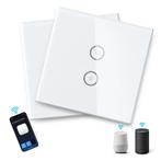 Lichtschakelaar - Wandschakelaar - Lichtknop - 2 stuks - Wit, Verzenden, Zo goed als nieuw