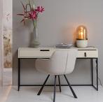 WOOOD Silas Bureau/Sidetable - Grenenhout - Dust/Beige, Verzenden, Nieuw