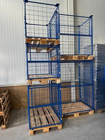 Opzetrand voor euro pallet van staal Palletran Gaascontainer