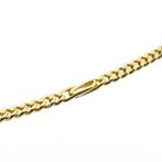 Gouden gourmet schakel ketting | 46,5 cm (witgoud), Sieraden, Tassen en Uiterlijk, Kettingen, Ophalen of Verzenden, Gebruikt, Overige kleuren