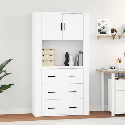 vidaXL buffetkast bewerkt hout wit, Huis en Inrichting, Kasten | Buffetkasten, Nieuw, Overige houtsoorten, Verzenden