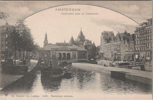 AMSTERDAM - Geldersche kade en Vischmarkt, Verzamelen, Ansichtkaarten | Nederland, Verzenden