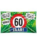 Gevelvlag 60 Jaar 1,5m, Hobby en Vrije tijd, Feestartikelen, Verzenden, Nieuw