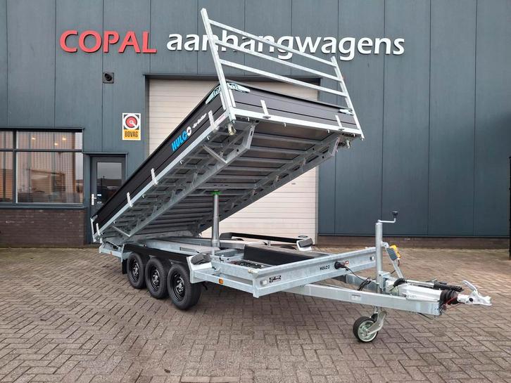 Voorraad-ACTIE: Hulco BENAX 3-as kipper 405x203cm Go-Getter!, Auto diversen, Aanhangers en Bagagewagens, Nieuw, Ophalen