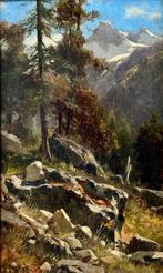 Ettore Cumbo (1833-1899) - Paesaggio di montagna, Antiek en Kunst