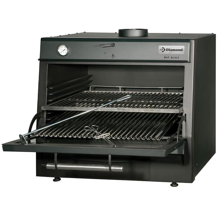 Houtskooloven-BBQ, GN 1/1 + GN2/4 (75 Kg/h)/Zwart, Zakelijke goederen, Horeca | Keukenapparatuur, Verzenden