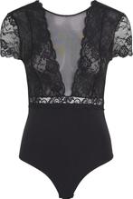 Pieces - Maat M - kanten body - Sicca Bodystocking - Zwart, Kleding | Dames, Ondergoed en Lingerie, Verzenden