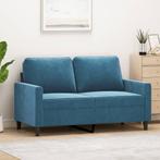 vidaXL Tweezitsbank 120 cm fluweel blauw, Huis en Inrichting, Banken | Bankstellen, Verzenden, Minder dan 150 cm, Stof, Nieuw