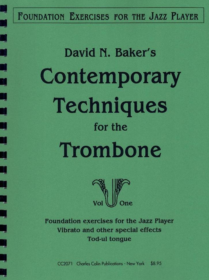 David N. Baker’s Contemporary Techniques for the Trombone Vo, Muziek en Instrumenten, Bladmuziek, Trombone, Nieuw, Ophalen of Verzenden