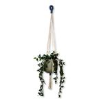 Plantenhanger Wacky Wit/Blauw - Katoen - Macramé -, Ophalen of Verzenden, Nieuw