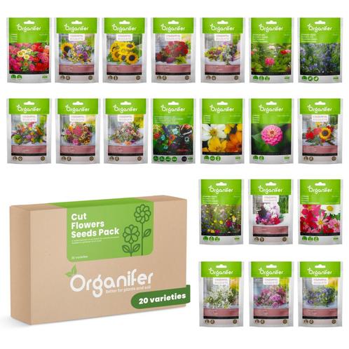 Snijbloemen Zadenpakket - 20 Soorten, Tuin en Terras, Bloembollen en Zaden, Zaad, Gehele jaar, Volle zon, Verzenden