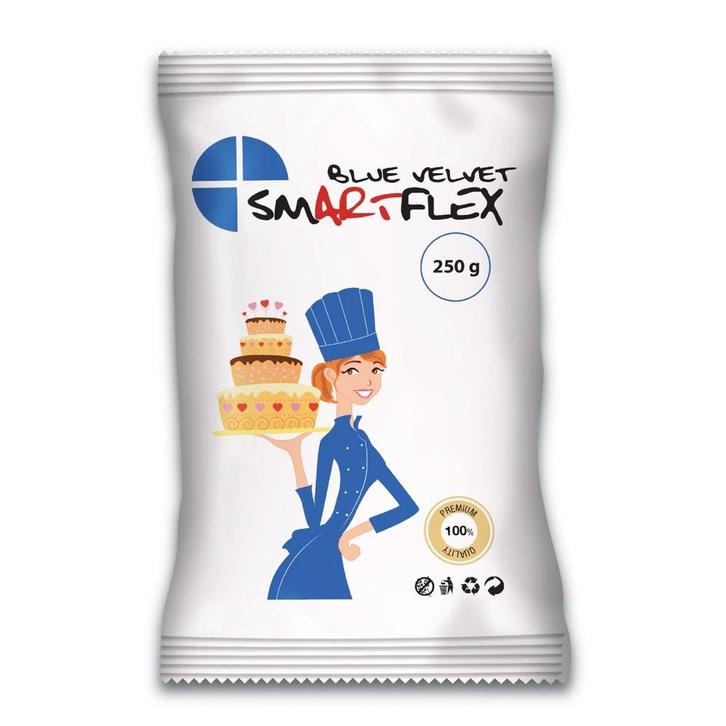 SmartFlex Fondant Blauw Velvet 250g, Hobby en Vrije tijd, Taarten en Cupcakes maken, Nieuw, Verzenden