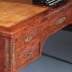 Chique Napoleon III bureau plat ca 1870 Thuyawortel en goud, Ophalen of Verzenden