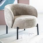 *WOONWINKEL* By-Boo Oasis Taupe Fauteuil Met Ronde Rugleunin, Verzenden, Nieuw, Stof