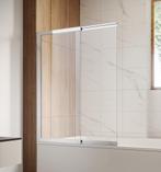 Badwand Moka 120 x 140 cm Chroom Badscherm schuifdeur 5 mm, Doe-het-zelf en Verbouw, Sanitair, Verzenden, Nieuw, Bad