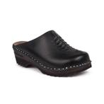Troentorp PU Hout Zwart – Lederen Klomp met Gevlochten Kap, Ophalen of Verzenden, Nieuw
