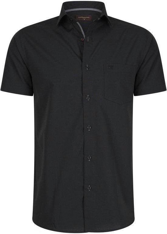 2dekans | Cappuccino Italia - L - Overhemd - Korte mouw -, Kleding | Heren, Overhemden, Zwart, Zo goed als nieuw, Ophalen of Verzenden