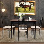 2dekans | Coast 5-delige eetset, metalen tafel en 4 stoelen,, Huis en Inrichting, Stoelen, Ophalen of Verzenden, Zo goed als nieuw