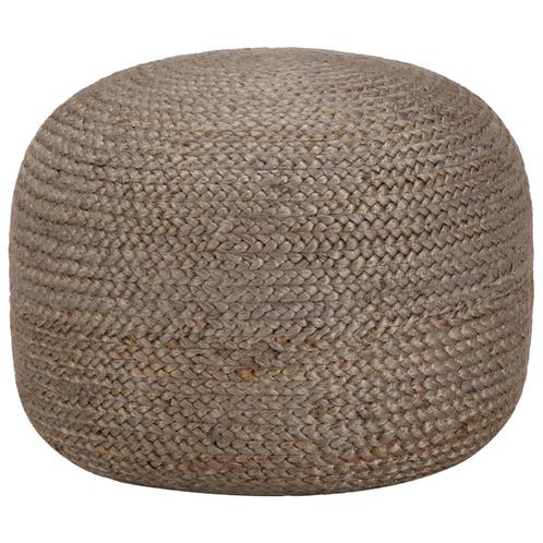vidaXL Poef handgemaakt 45x30 cm jute lichtgrijs, Huis en Inrichting, Banken | Voetenbanken en Poefen, Nieuw, Verzenden
