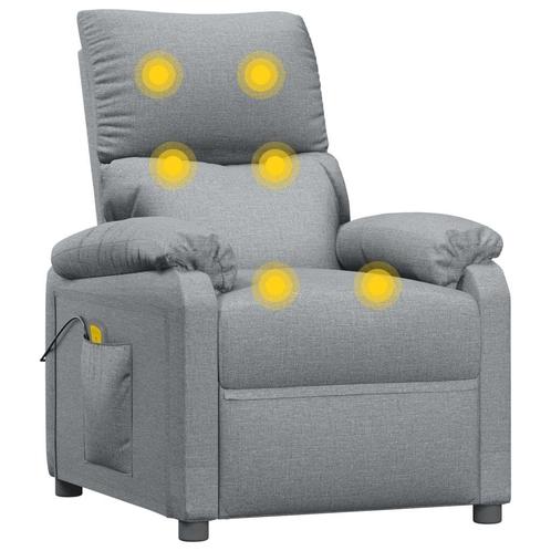 Massagestoel Lichtgrijs - OP=OP - Superdeal voor Relaxen!, Huis en Inrichting, Stoelen, Grijs, Nieuw, Ophalen of Verzenden