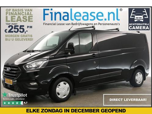 Ford Transit Custom 300 2.0 TDCI L2H1 Airco Cruise €255pm, Auto's, Bestelauto's, Lease, Handgeschakeld, Diesel, Zwart, Ford, Verzenden