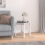 vidaXL Salontafel Ø 52,5x45 cm massief grenenhout wit, Huis en Inrichting, Tafels | Salontafels, 50 tot 100 cm, Verzenden, Nieuw