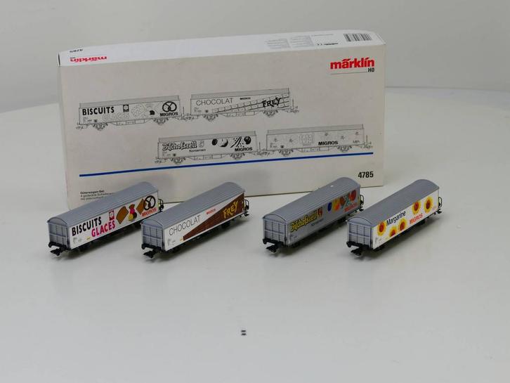 Schaal H0 Märklin 4785 Set van vier goederenwagens #3552, Hobby en Vrije tijd, Modeltreinen | H0, Overige typen, Gebruikt, Märklin