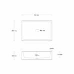 Opzet Wastafel  Immissio Beton 60x40x17 cm ( 6 Kleuren), Doe-het-zelf en Verbouw, Sanitair, Ophalen of Verzenden, Nieuw