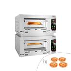 GGM Gastro | Pizzaoven op gas - 4+4x 34cm - Handmatig - met, Verzenden