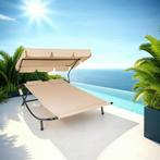 Ligbed voor 2 personen - zwart/beige, Verzenden, Nieuw