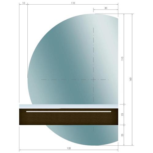 Gliss Design Calypso Spiegel tbv Onderkast 120 cm, Doe-het-zelf en Verbouw, Sanitair, Ophalen of Verzenden