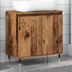 vidaXL Badkamerkast 58x33x60 cm bewerkt hout oud houtkleurig, Huis en Inrichting, Badkamer | Badkamermeubels, Verzenden, Nieuw