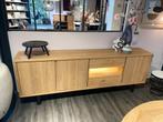 Homestead Dressoir 230cm Naturel + LED - Henders & Hazel, Eikenhout, Nieuw, Ophalen of Verzenden, 200 cm of meer