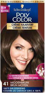 SCHWARZKOPF POLY COLOR CRÈME-HAARVERF 41 MIDDENBRUIN PAK 1.., Verzenden, Nieuw