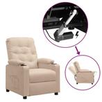 vidaXL Sta-op-stoel stof crèmekleurig, Huis en Inrichting, Fauteuils, Verzenden, Nieuw
