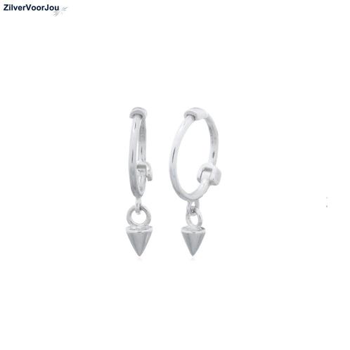 Zilveren mini spike huggie hoops, Sieraden, Tassen en Uiterlijk, Oorbellen, Nieuw, Verzenden