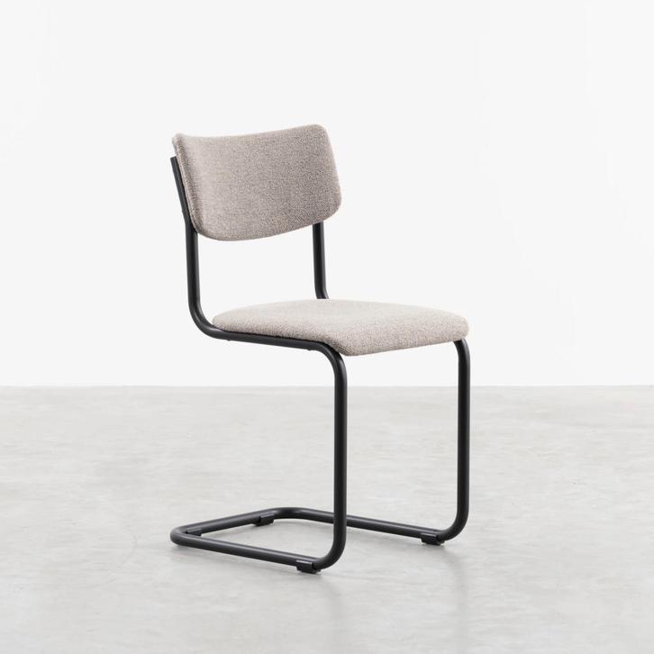 Buisframe stoel met zwart frame - Keuze uit veel stoffen, Huis en Inrichting, Stoelen, Vijf, Zes of meer stoelen, Zwart, Nieuw