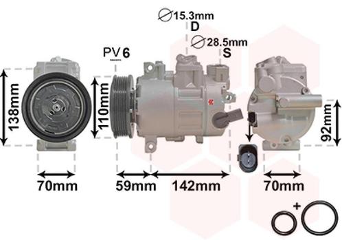 AIRCO COMPRESSOR VOOR AUDI A3 8P 2003-2008 1K0802859E, Auto-onderdelen, Airco en Verwarming, Nieuw, Ophalen of Verzenden