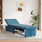 vidaXL Slaapbank Blauw 67 x 194 x 38 cm Fluweel, Verzenden, Nieuw, Stof, Minder dan 150 cm