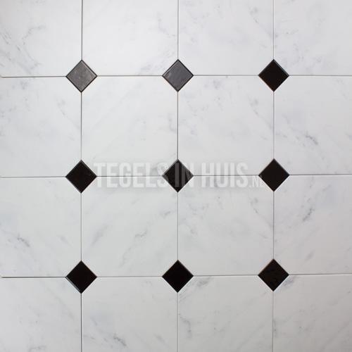Vloertegel wandtegel octagon marmerlook wit 20x20, Doe-het-zelf en Verbouw, Tegels, Vloertegels, Nieuw, 10 m² of meer, Keramiek