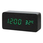 Houten Digitale LED Klok - Wekker Alarm  Snooze Temperatuur, Verzenden, Nieuw