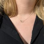 Zilveren 2 mini cirkels collier, Verzenden, Nieuw, Zilver