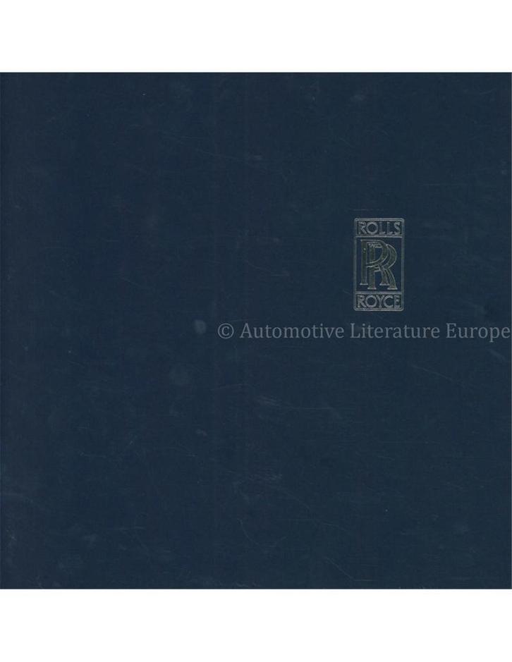 1993 ROLLS ROYCE PROGRAMMA BROCHURE ENGELS, Boeken, Auto's | Folders en Tijdschriften