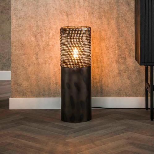 *WOONWINKEL* Staande Lamp Zwartbruin Metaal 60 Cm, Huis en Inrichting, Lampen | Tafellampen, Nieuw, Verzenden
