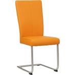 Leren eetkamerstoel Dry - Toledo Mandarin (oranje) -, Huis en Inrichting, Stoelen, Overige kleuren, Nieuw, Leer, Ophalen of Verzenden